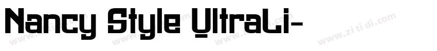 Nancy Style UltraLi字体转换